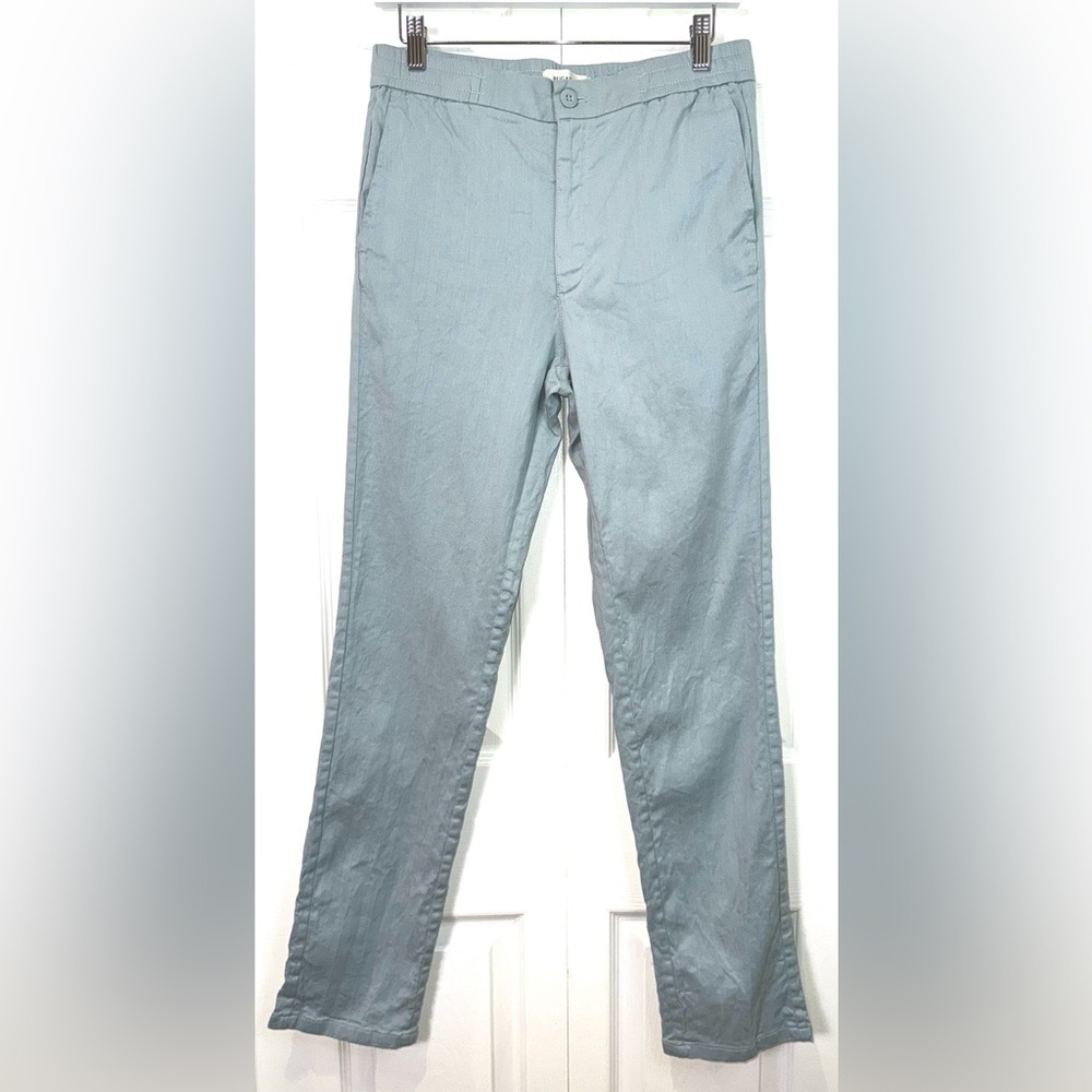 Bugatchi Seafoam Linen Cotton Stretch Pants – Men’s Small